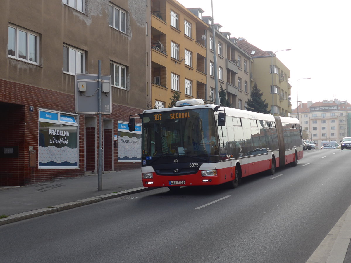 (198'515) - DPP Praha - Nr. 6875/4AJ 2203 - SOR am 19. Oktober 2018 in Praha, Ndraz Podbaba