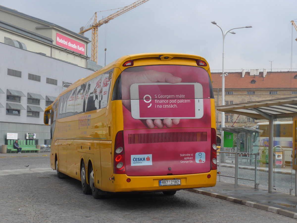 (198'616) - Student Agency, Brno - Nr. 182/8B7 2182 - Volvo/Irizar am 19. Oktober 2018 in Praha, Florenc