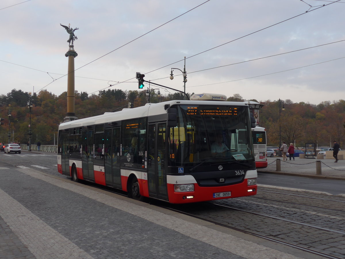 (198'762) - DPP Praha - Nr. 3634/2AE 0659 - SOR am 19. Oktober 2018 in Praha, Prvnick Fakulta