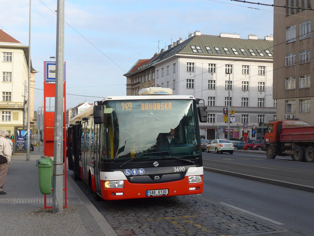 (198'776) - DPP Praha - Nr. 3690/5AB 6130 - SOR am 20. Oktober 2018 in Praha, Kafkova