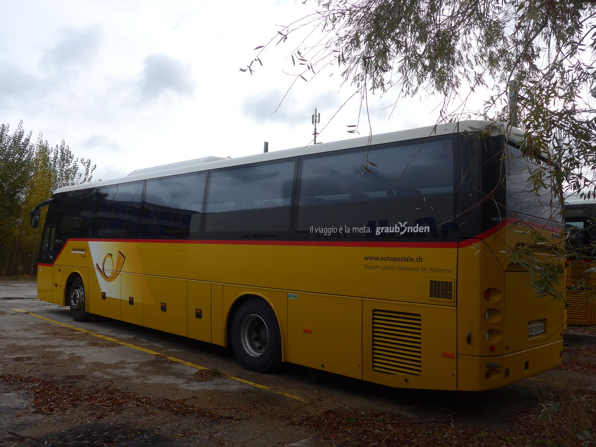 (199'025) - CarPostal Ouest - VD 259'192 - Temsa (ex TpM, Mesocco Nr. 18; ex AutoPostale Ticino) am 28. Oktober 2018 in Yverdon, Garage