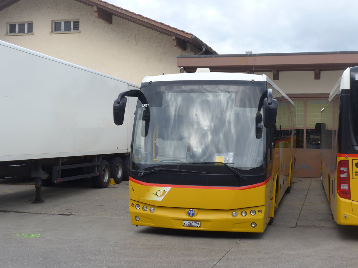 (199'055) - CarPostal Ouest - VD 261'794 - Temsa (ex TpM, Mesocco Nr. 19; ex AutoPostale Ticino) am 28. Oktober 2018 in Yverdon, Garage