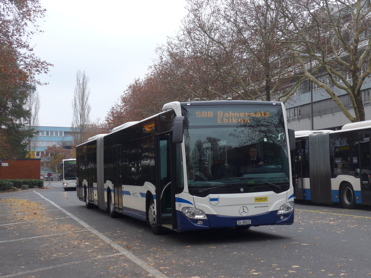 (199'387) - ZVB Zug - Nr. 37/ZG 88'037 - Mercedes am 18. November 2018 in Luzern, Inseli-P