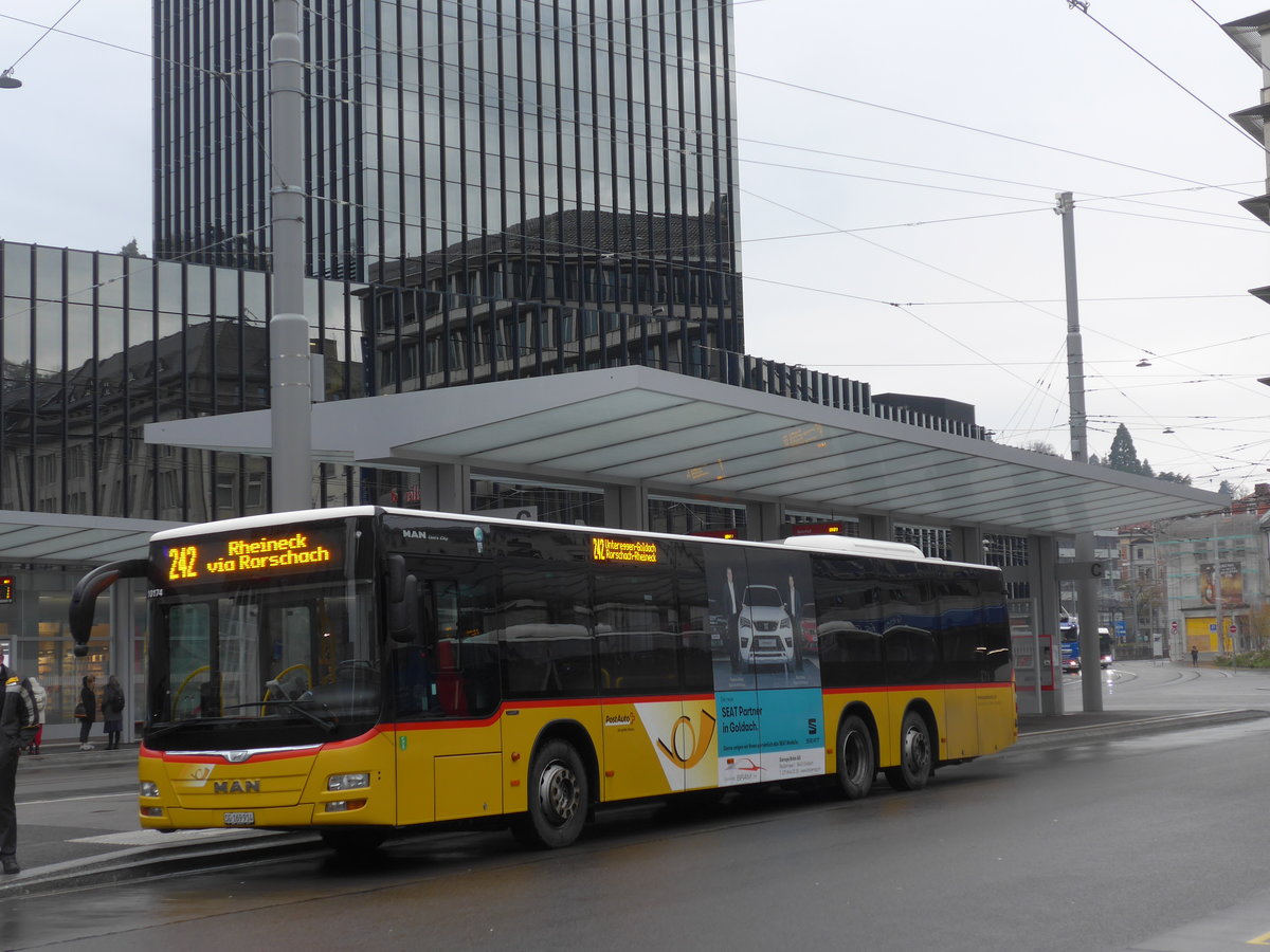 (199'451) - Schwizer, Goldach - SG 169'914 - MAN am 24. November 2018 beim Bahnhof St. Gallen