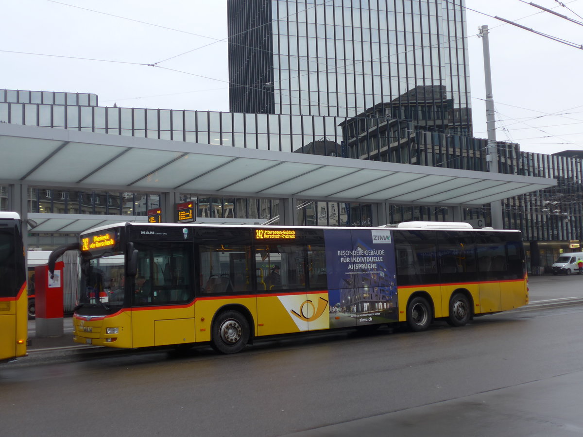 (199'469) - Schwizer, Goldach - SG 115'160 - MAN (ex Casutt, Gossau) am 24. November 2018 beim Bahnhof St. Gallen