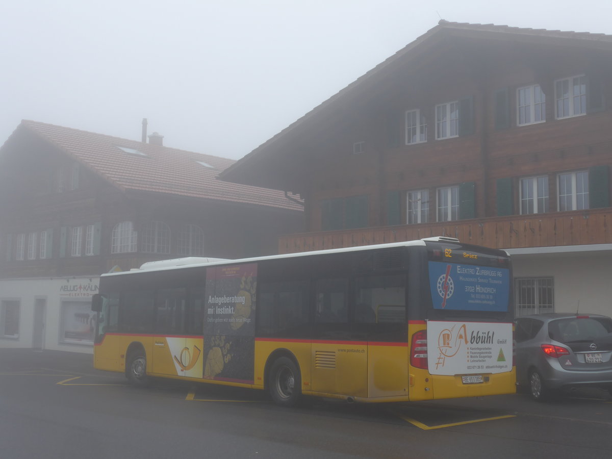 (199'600) - PostAuto Bern - BE 653'385 - Mercedes am 26. November 2018 in Aeschi, Post