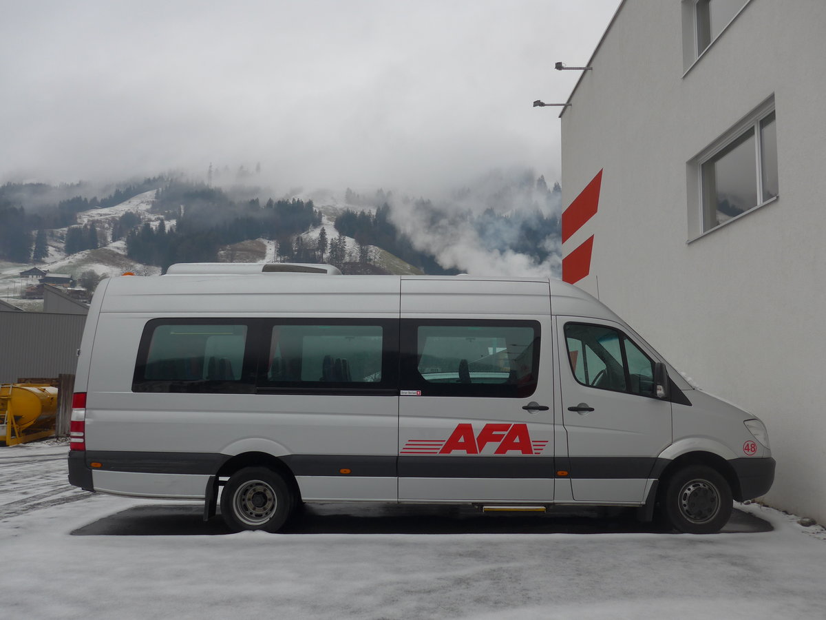 (199'997) - AFA Adelboden - Nr. 48/BE 26'880 - Mercedes (ex Oehrli, Lenk) am 16. Dezember 2018 in Frutigen, Garage