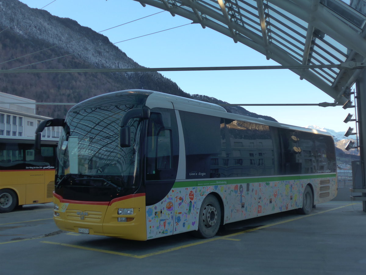 (200'252) - PostAuto Graubnden - GR 162'978 - MAN am 26. Dezember 2018 in Chur, Postautostation