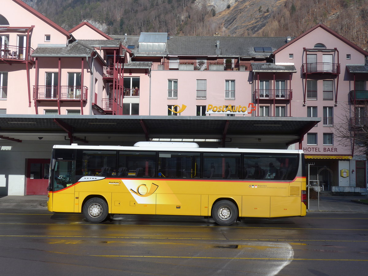 (200'514) - AVG Meiringen - Nr. 63/BE 401'263 - Setra am 1. Januar 2019 in Meiringen, Postautostation