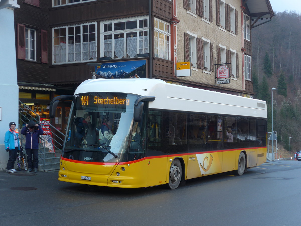 (200'520) - PostAuto Bern - BE 475'161 - Hess am 1. Januar 2019 beim Bahnhof Lauterbrunnen