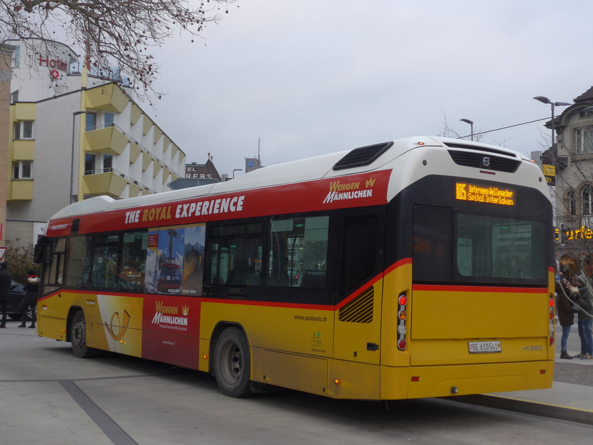 (200'545) - PostAuto Bern - BE 610'541 - Volvo am 1. Januar 2019 beim Bahnhof Interlaken West