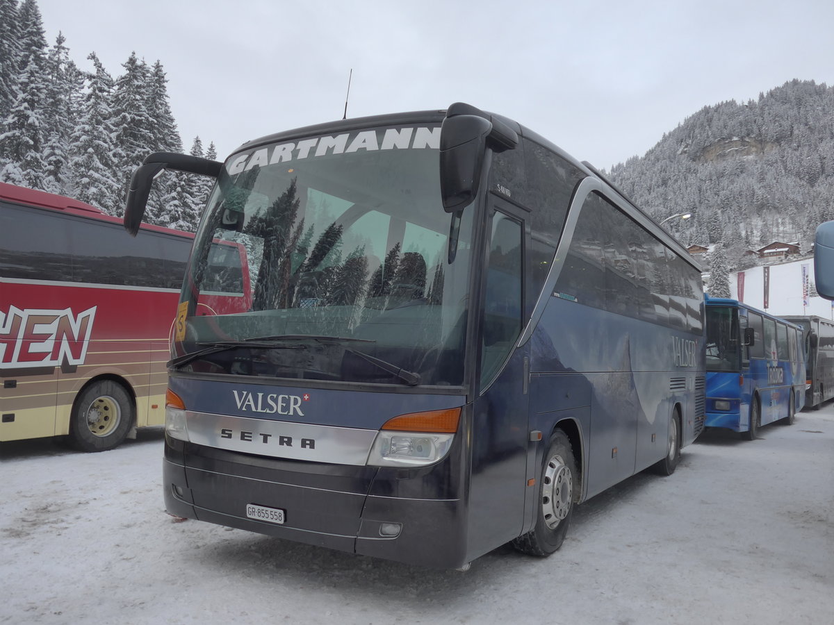 (200'727) - Gartmann, Vals - GR 855'558 - Setra am 12. Januar 2019 in Adelboden, ASB