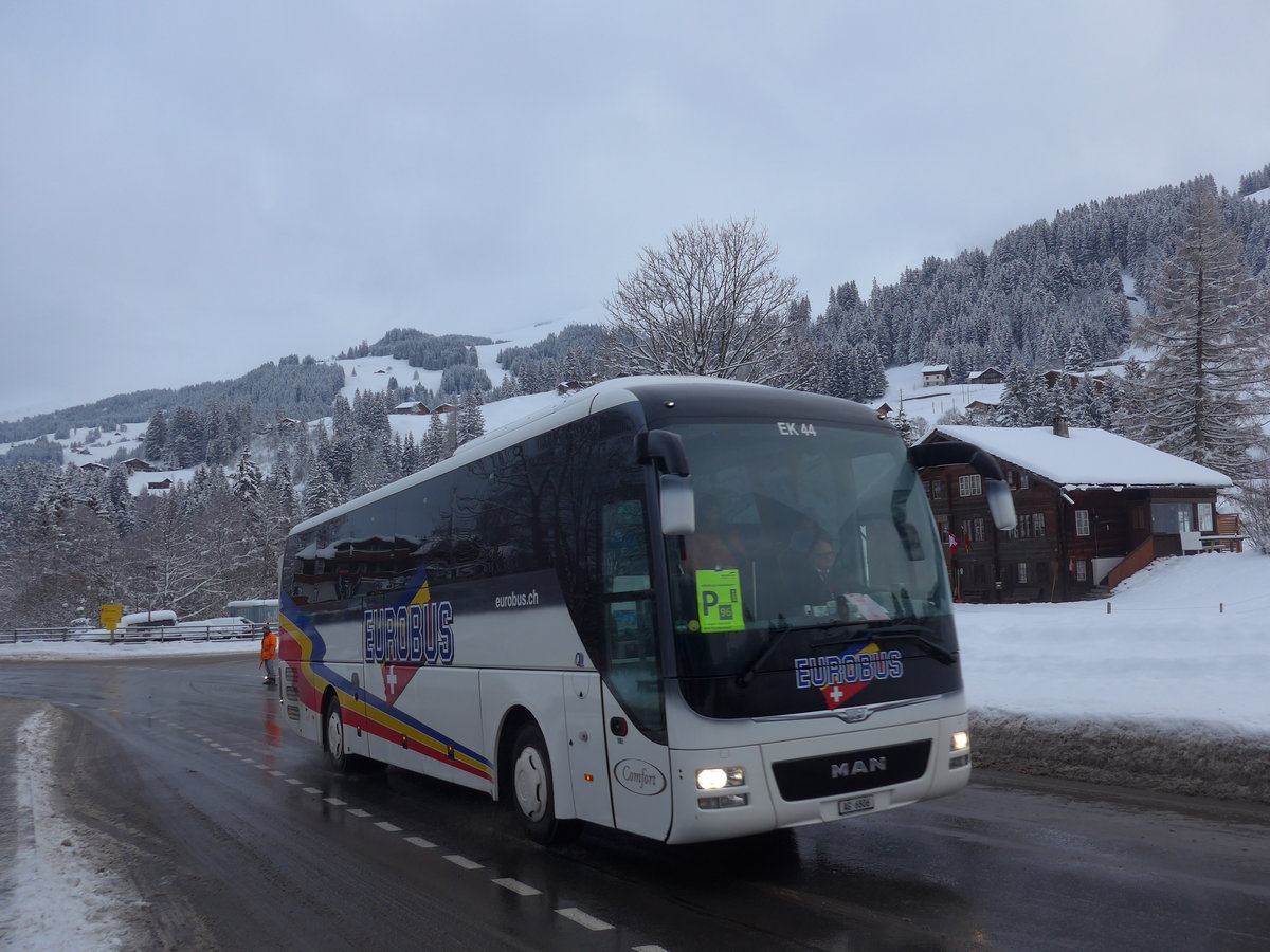 (200'753) - Knecht, Windisch - Nr. 44/AG 6806 - MAN am 12. Januar 2019 in Adelboden, Oey