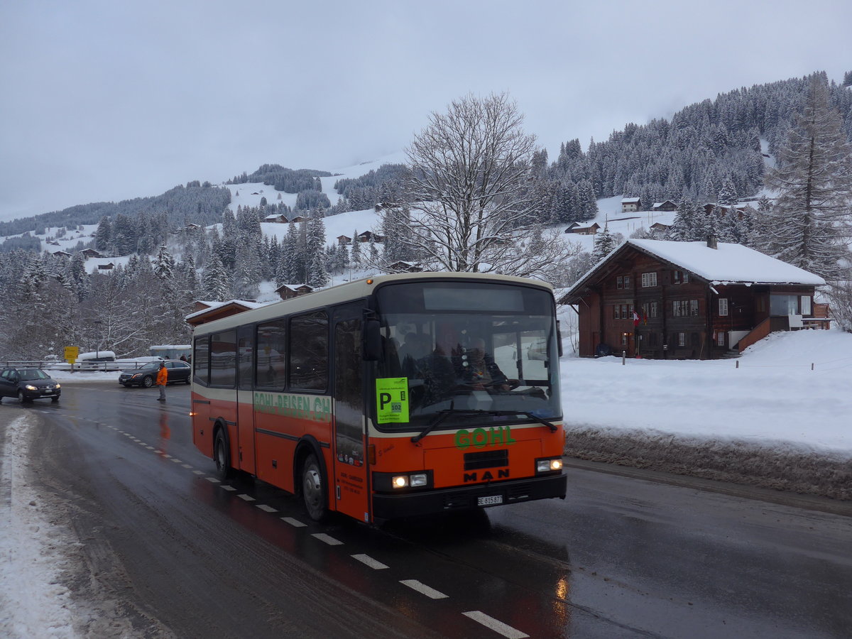 (200'764) - Gohl, Herzogenbuchsee - BE 815'877 - MAN/Lauber (ex AMSA Chiasso Nr. 19; ex Tresch, Amsteg) am 12. Januar 2019 in Adelboden, Oey