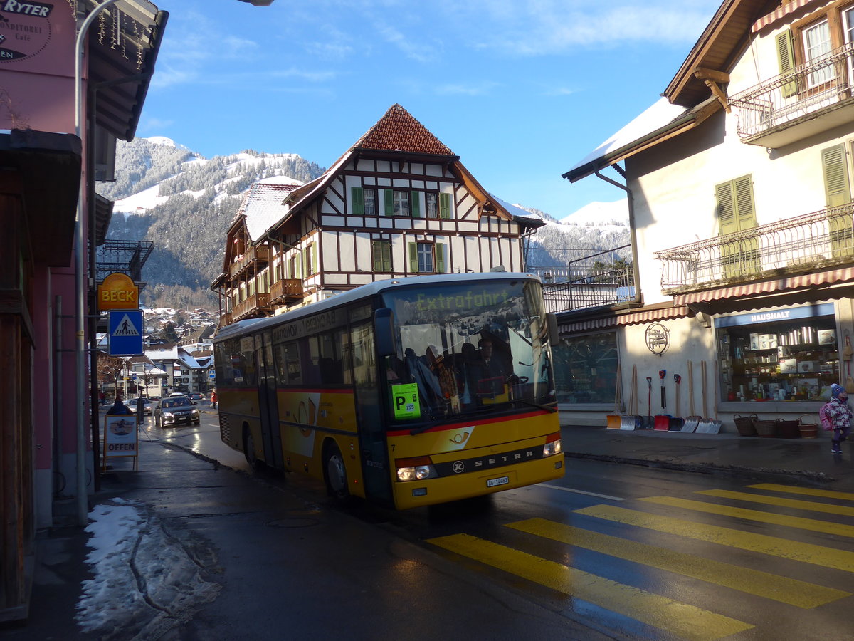 (200'969) - Tschannen, Zofingen - Nr. 7/AG 14'483 - Setra am 12. Januar 2019 in Frutigen, Widi