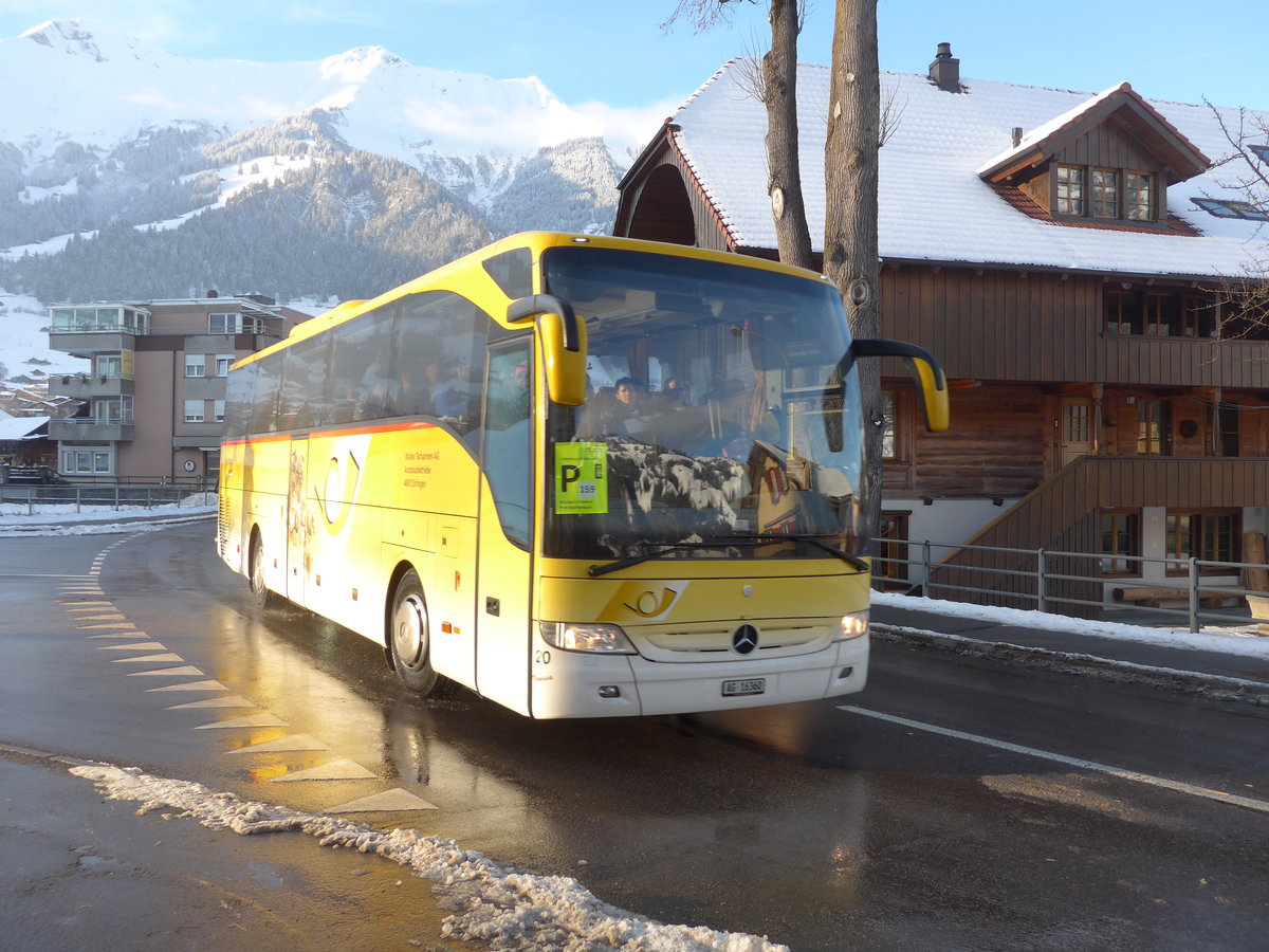 (200'970) - Tschannen, Zofingen - Nr. 20/AG 16'360 - Mercedes am 12. Januar 2019 in Frutigen, Kanderstegstrasse