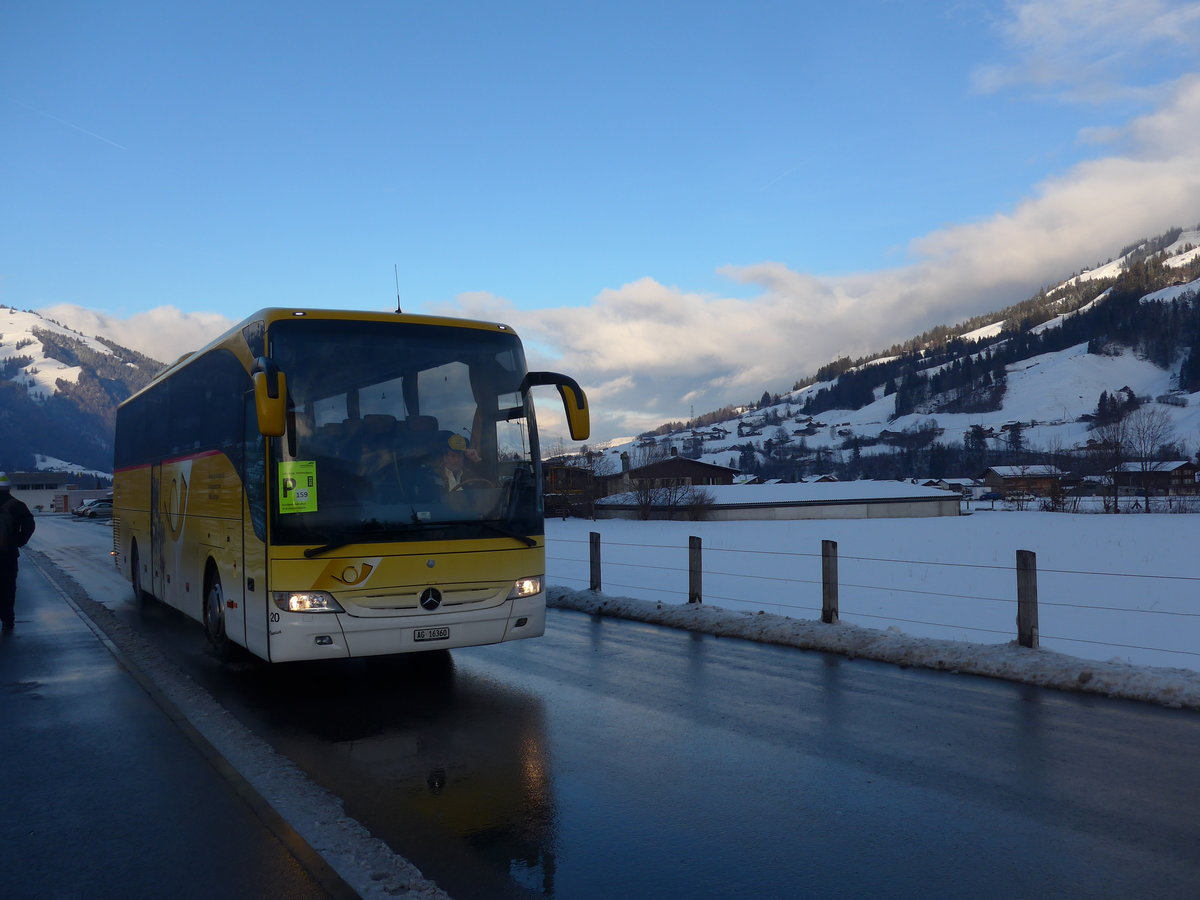 (200'979) - Tschannen, Zofingen - Nr. 20/AG 16'360 - Mercedes am 12. Januar 2019 in Frutigen, Parallelstrasse