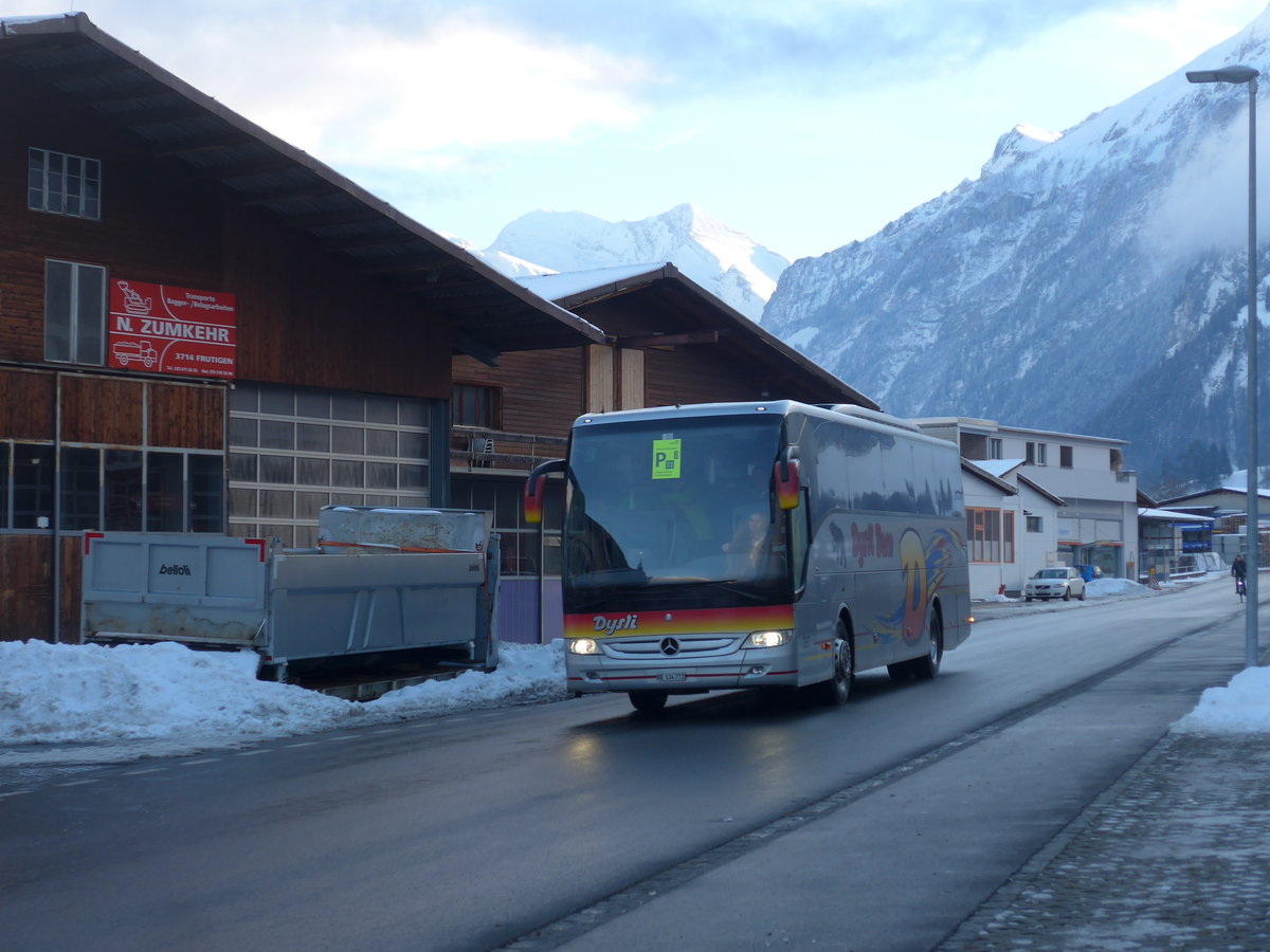 (200'982) - Dysli, Bern - Nr. 27/BE 134'772 - Mercedes am 12. Januar 2019 beim Bahnhof Frutigen