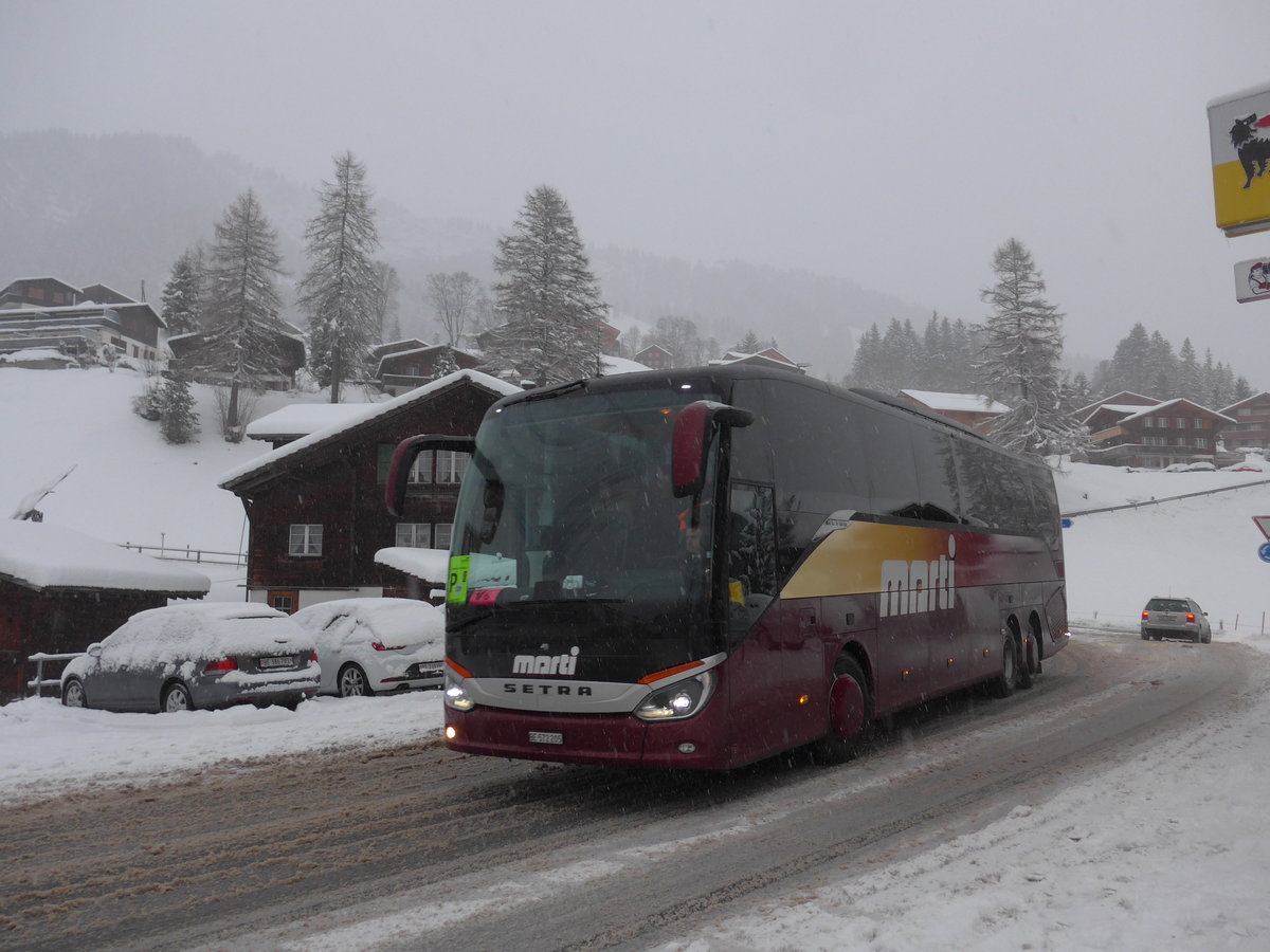 (201'054) - Marti, Kallnach - Nr. 5/BE 572'205 - Setra am 13. Januar 2019 in Adelboden, Oey