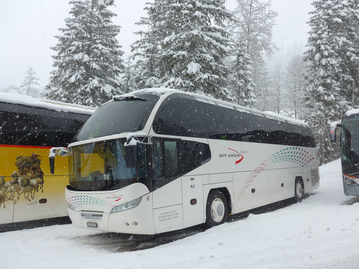 (201'168) - ASm Langenthal - Nr. 6/BE 659'681 - Neoplan am 13. Januar 2019 in Adelboden, Unter dem Birg