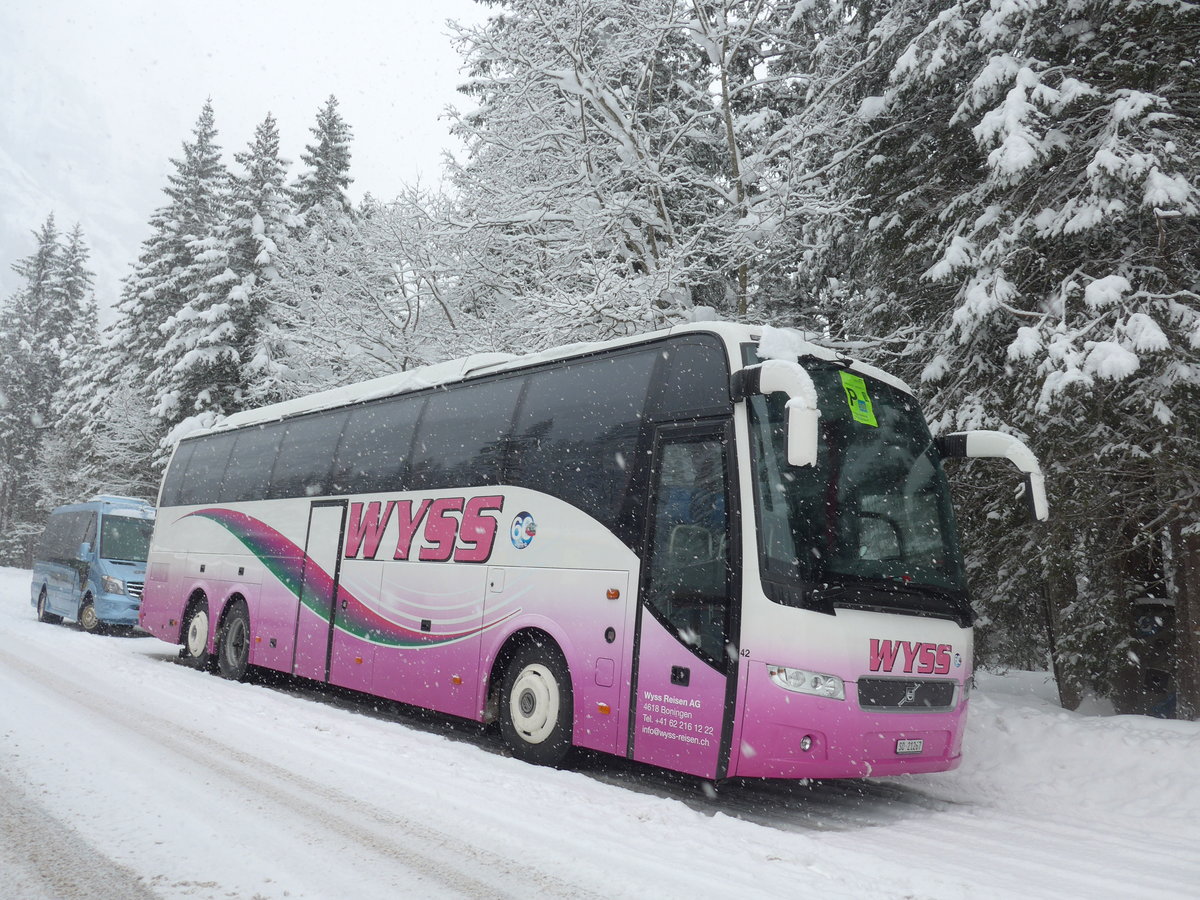 (201'172) - Wyss, Boningen - Nr. 42/SO 21'267 - Volvo am 13. Januar 2019 in Adelboden, Unter dem Birg