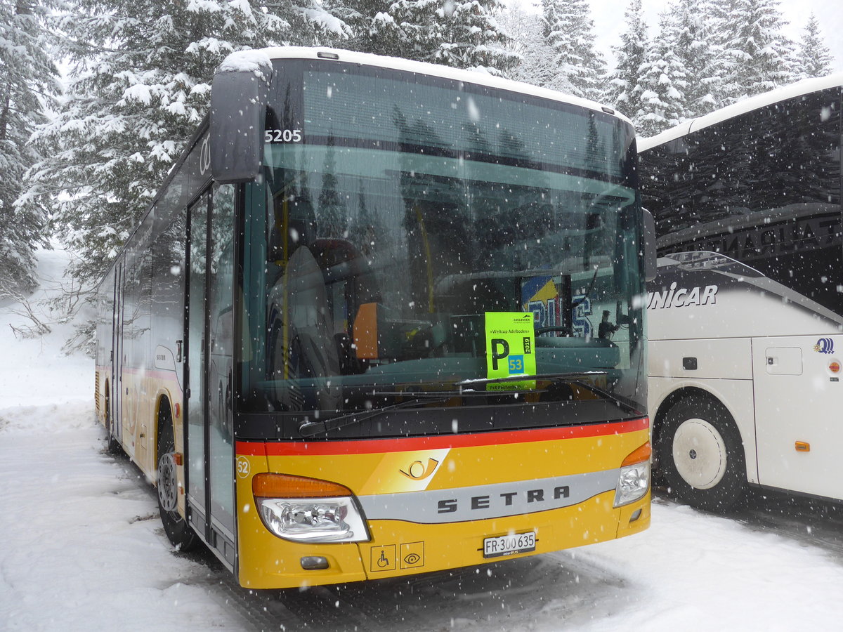 (201'178) - Wieland, Murten - Nr. 52/FR 300'635 - Setra am 13. Januar 2019 in Adelboden, Unter dem Birg