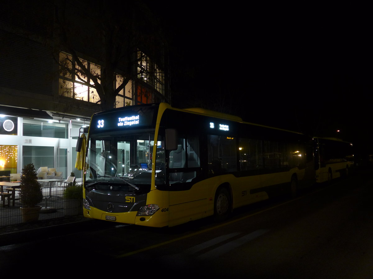 (201'193) - STI Thun - Nr. 404/BE 523'404 - Mercedes am 15. Januar 2019 bei der Schifflndte Thun