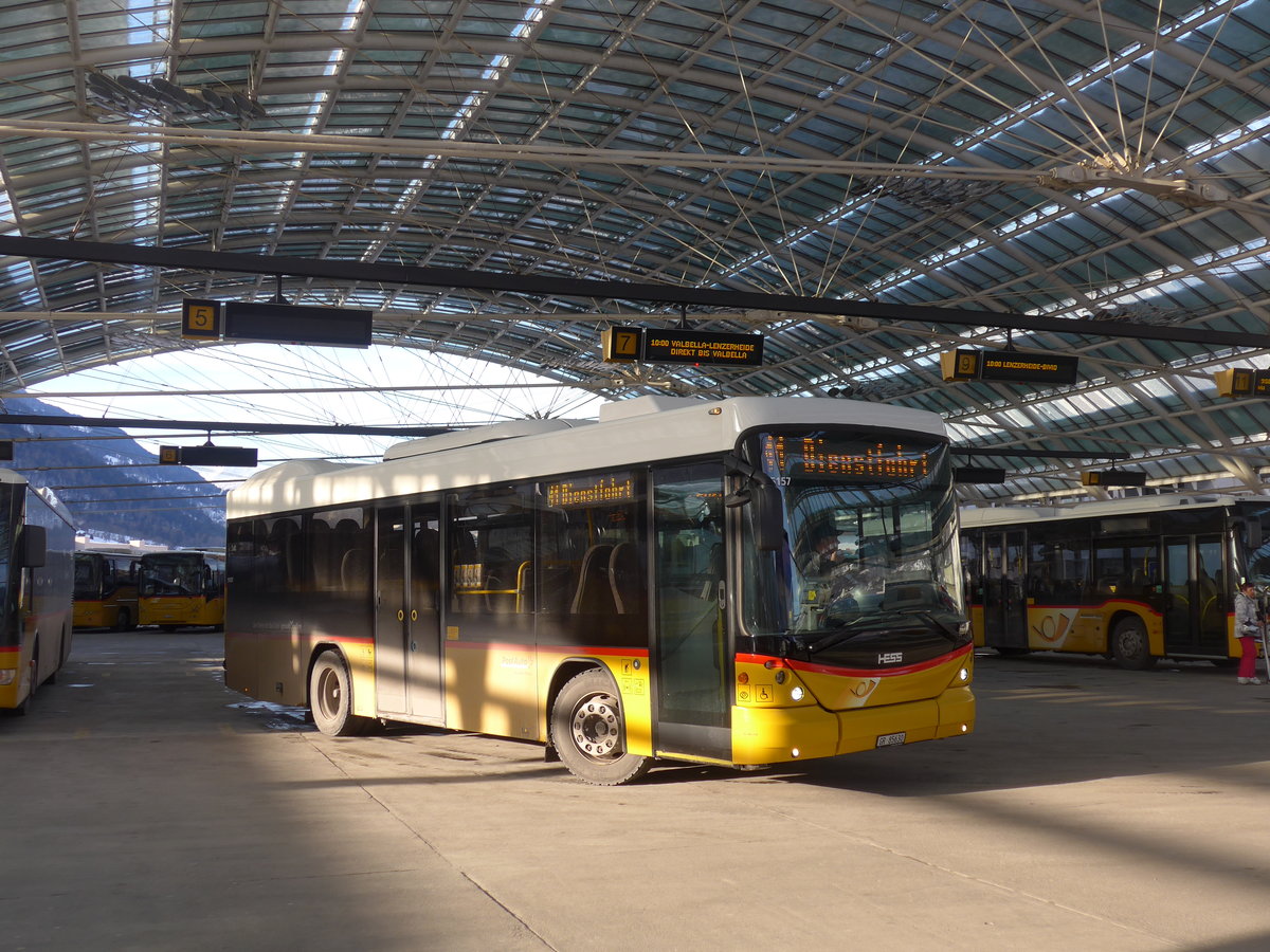 (201'234) - PostAuto Graubnden - GR 85'630 - Scania/Hess am 19. Januar 2019 in Chur, Postautostation