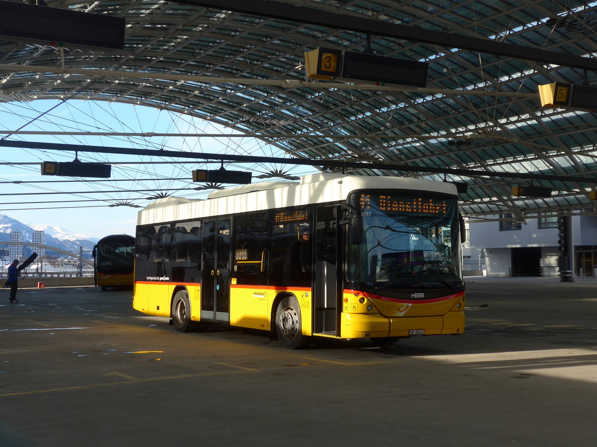 (201'247) - PostAuto Graubnden - GR 85'630 - Scania/Hess am 19. Januar 2019 in Chur, Postautostation