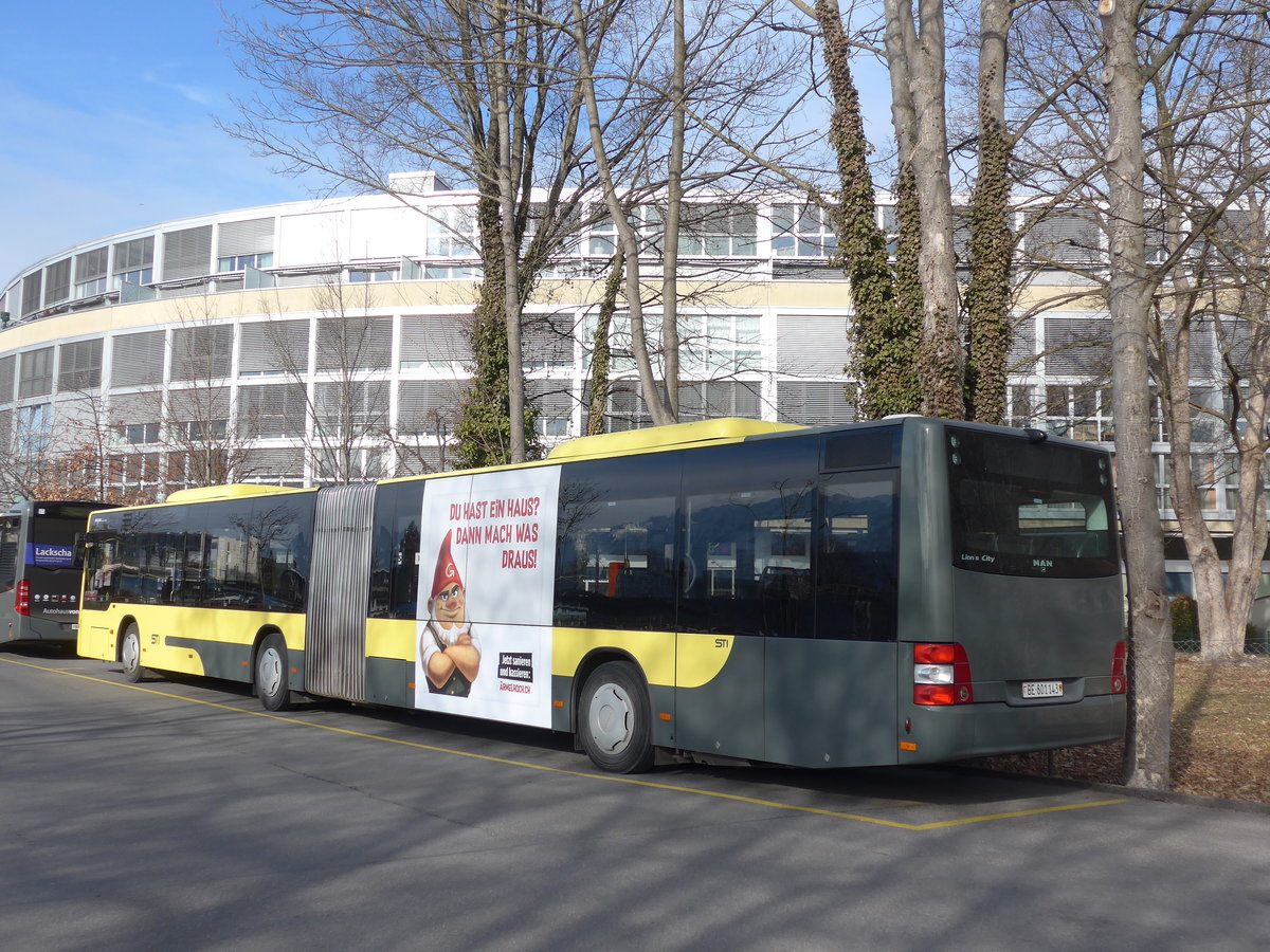 (201'314) - STI Thun - Nr. 143/BE 801'143 - MAN am 23. Januar 2019 bei der Schifflndte Thun