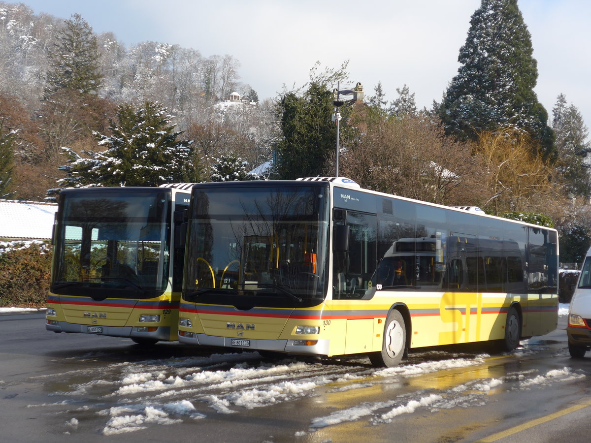 (201'479) - STI Thun - Nr. 130/BE 801'130 - MAN am 4. Februar 2019 bei der Schifflndte Thun