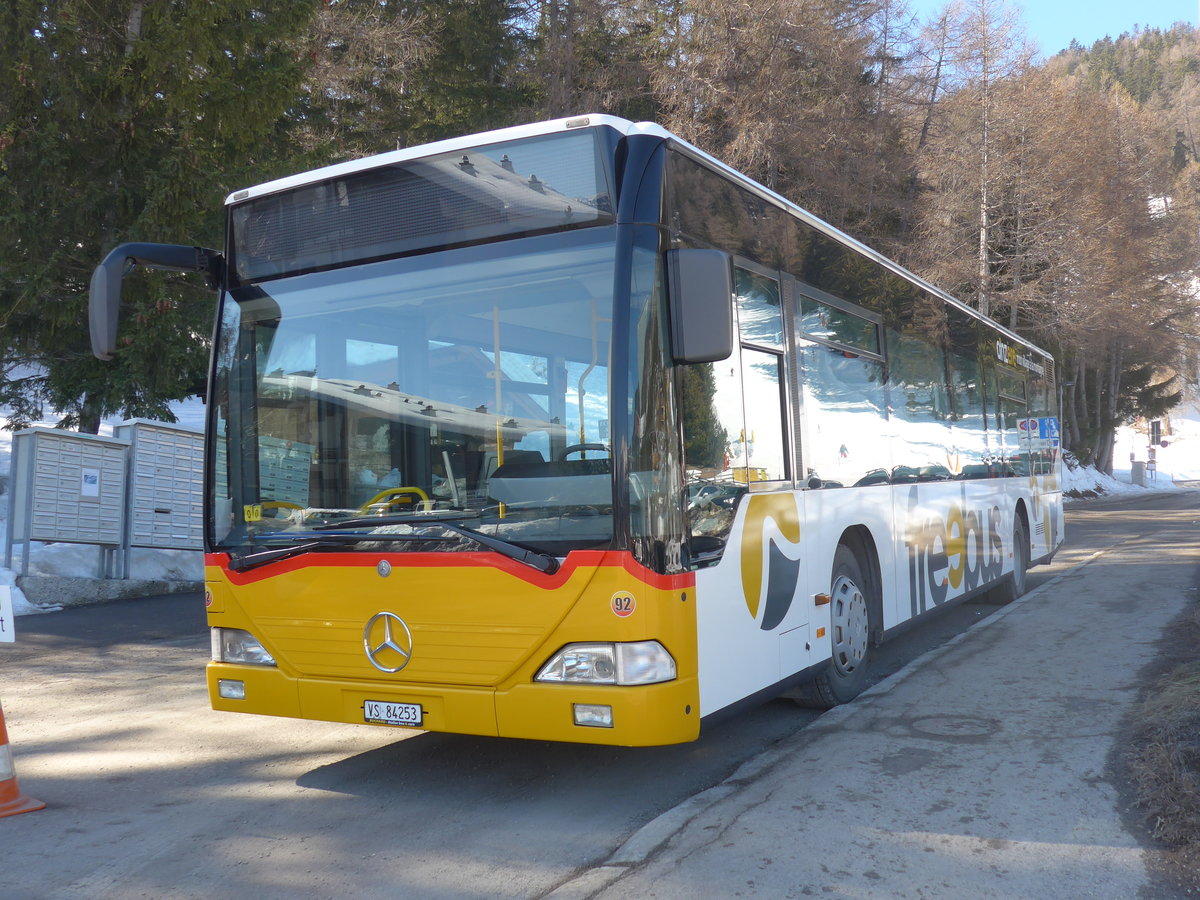 (201'777) - Buchard, Leytron - Nr. 92/VS 84'253 - Mercedes (ex BLT Oberwil Nr. 44) am 24. Februar 2019 in Anzre, Tlcabine