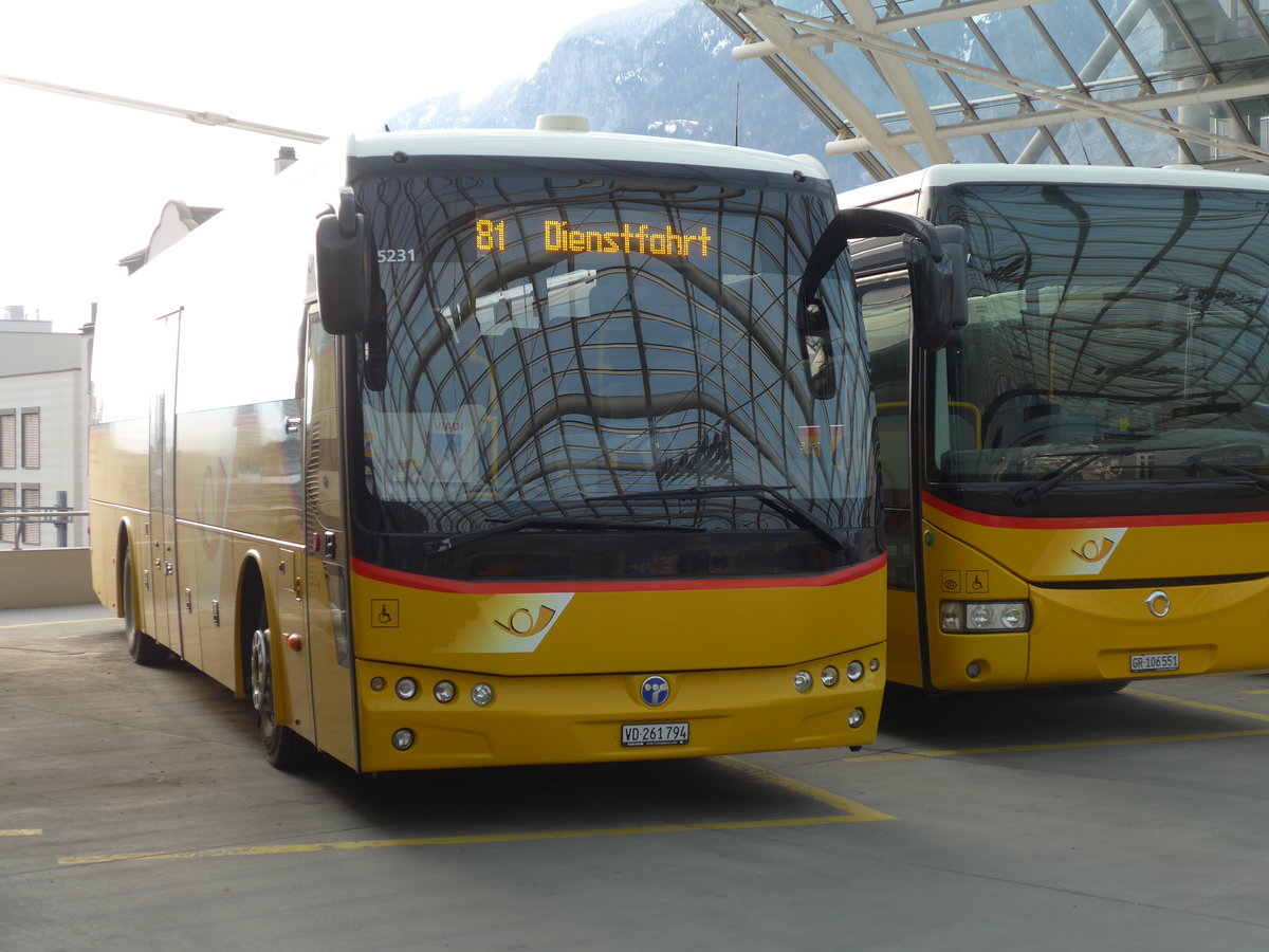 (201'857) - CarPostal Ouest - VD 261'794 - Temsa (ex TpM, Mesocco Nr. 19; ex AutoPostale Ticino) am 2. Mrz 2019 in Chur, Postautostation