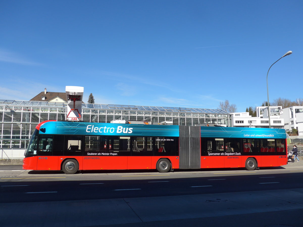 (202'323) - Bernmobil, Bern - Nr. 202/BE 750'202 - Hess/Hess am 12. Mrz 2019 in Kniz, Weiermatt