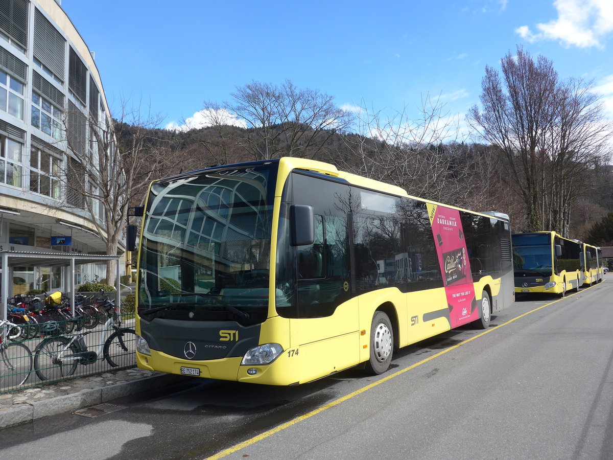 (202'374) - STI Thun - Nr. 174/BE 752'174 - Mercedes am 13. Mrz 2019 bei der Schifflndte Thun