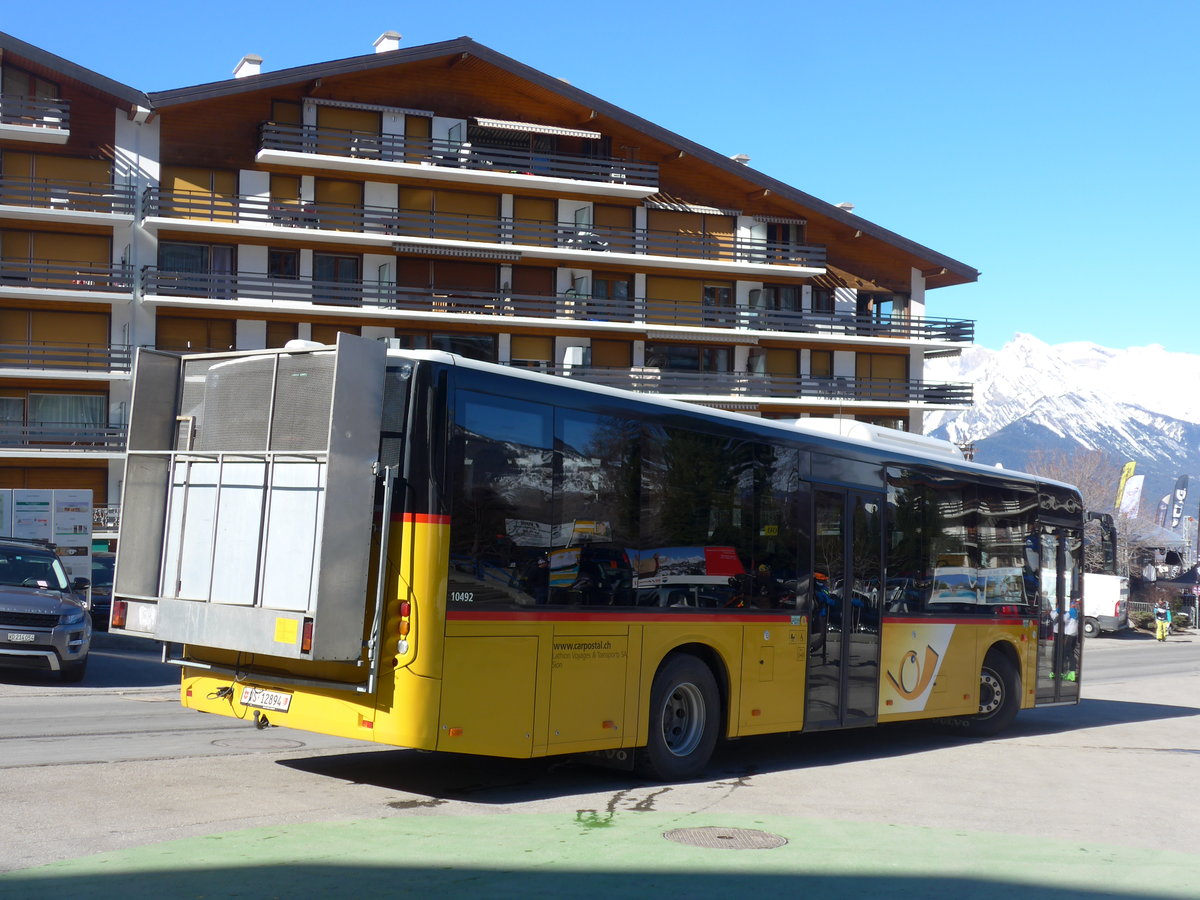 (202'428) - Lathion, Sion - Nr. 1/VS 12'894 - Volvo am 16. Mrz 2019 in Haute-Nendaz, Tlcabine