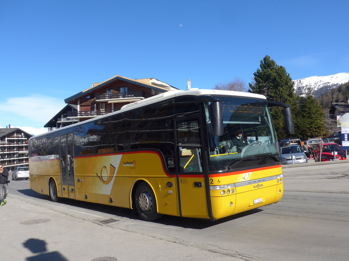 (202'429) - Lathion, Sion - Nr. 2/VS 70'848 - Van Hool am 16. Mrz 2019 in Haute-Nendaz, Tlcabine