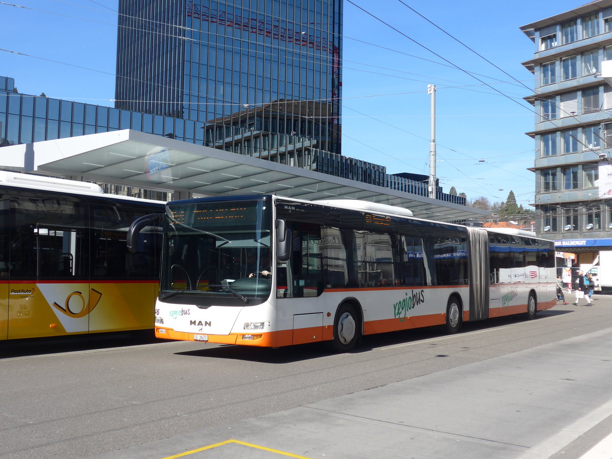 (202'742) - Regiobus, Gossau - Nr. 46/SG 38'472 - MAN am 21. Mrz 2019 beim Bahnhof St. Gallen