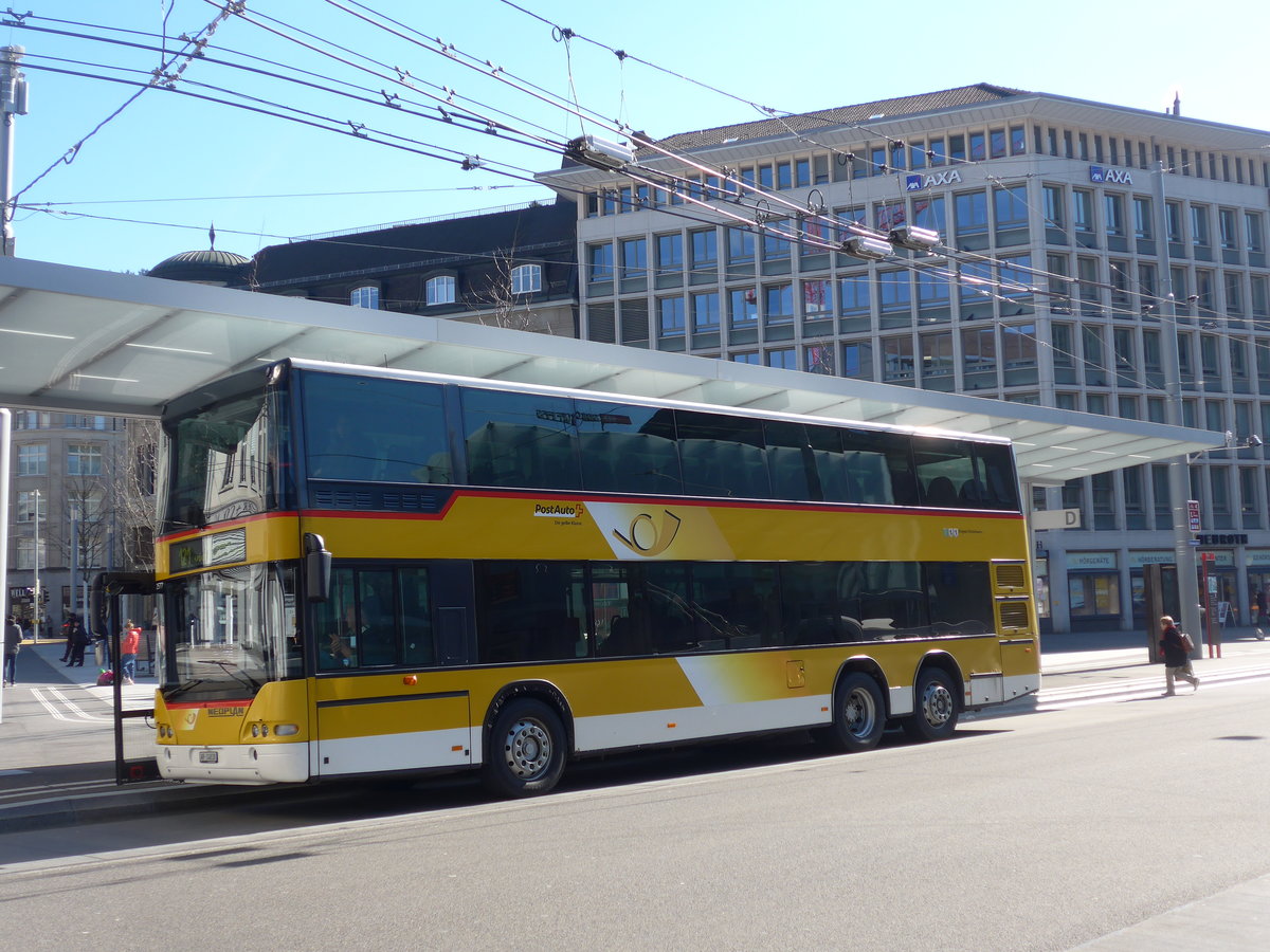 (202'747) - PostAuto Ostschweiz - AR 14'838 - Neoplan (ex P 27'016) am 21. Mrz 2019 beim Bahnhof St. Gallen