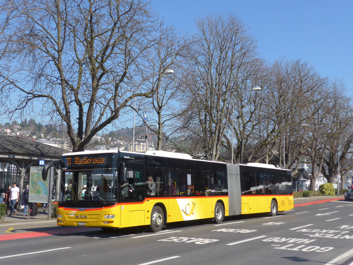 (202'974) - Bucheli, Kriens - Nr. 20/LU 15'527 - MAN am 23. Mrz 2019 beim Bahnhof Luzern