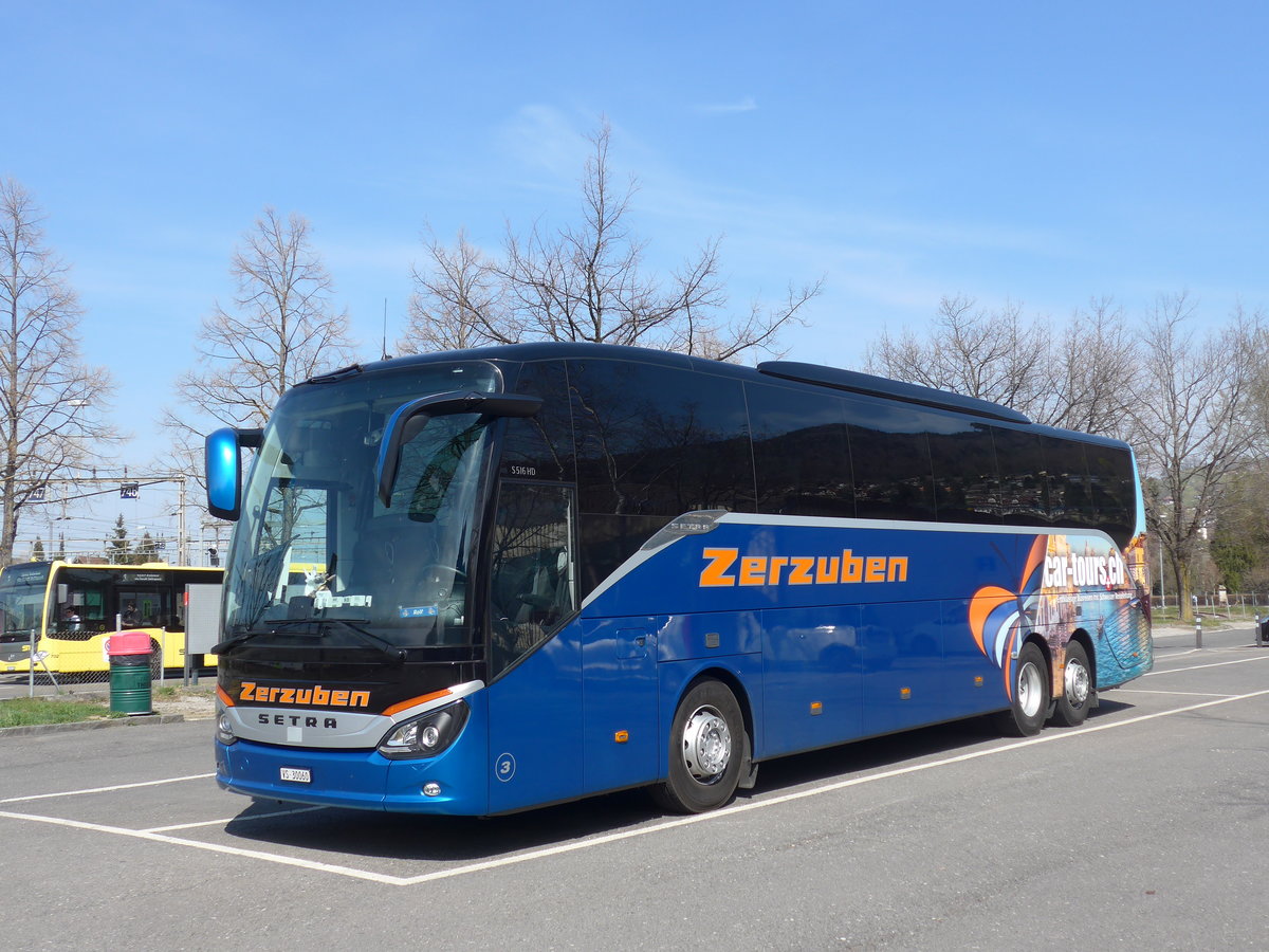 (203'450) - Zerzuben, Visp-Eyholz - Nr. 3/VS 30'060 - Setra am 2. April 2019 in Thun, Seestrasse