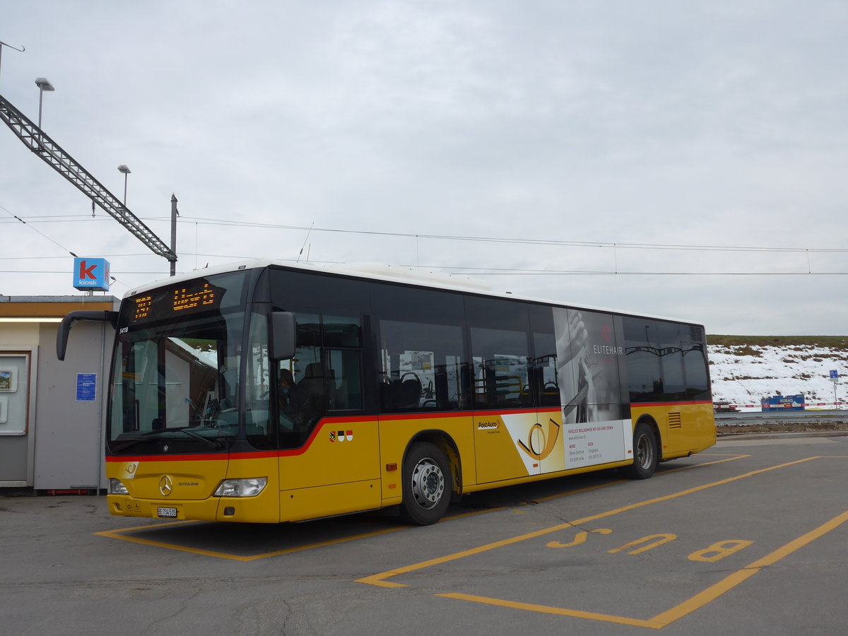 (203'472) - PostAuto Bern - Nr. 535/BE 734'535 - Mercedes am 7. April 2019 beim Bahnhof Biglen