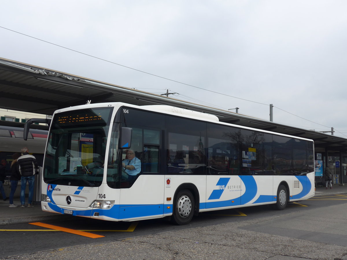 (203'690) - BOGG Wangen b.O. - Nr. 104/SO 116'194 - Mercedes am 14. April 2019 beim Bahnhof Olten