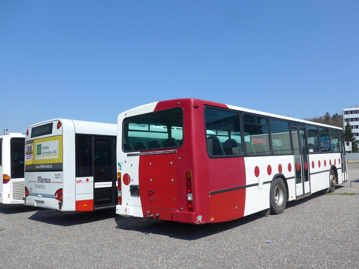 (203'828) - TPF Fribourg - Nr. 12 - Volvo/Lauber (ex GFM Fribourg Nr. 12) am 19. April 2019 in Kloten, EvoBus