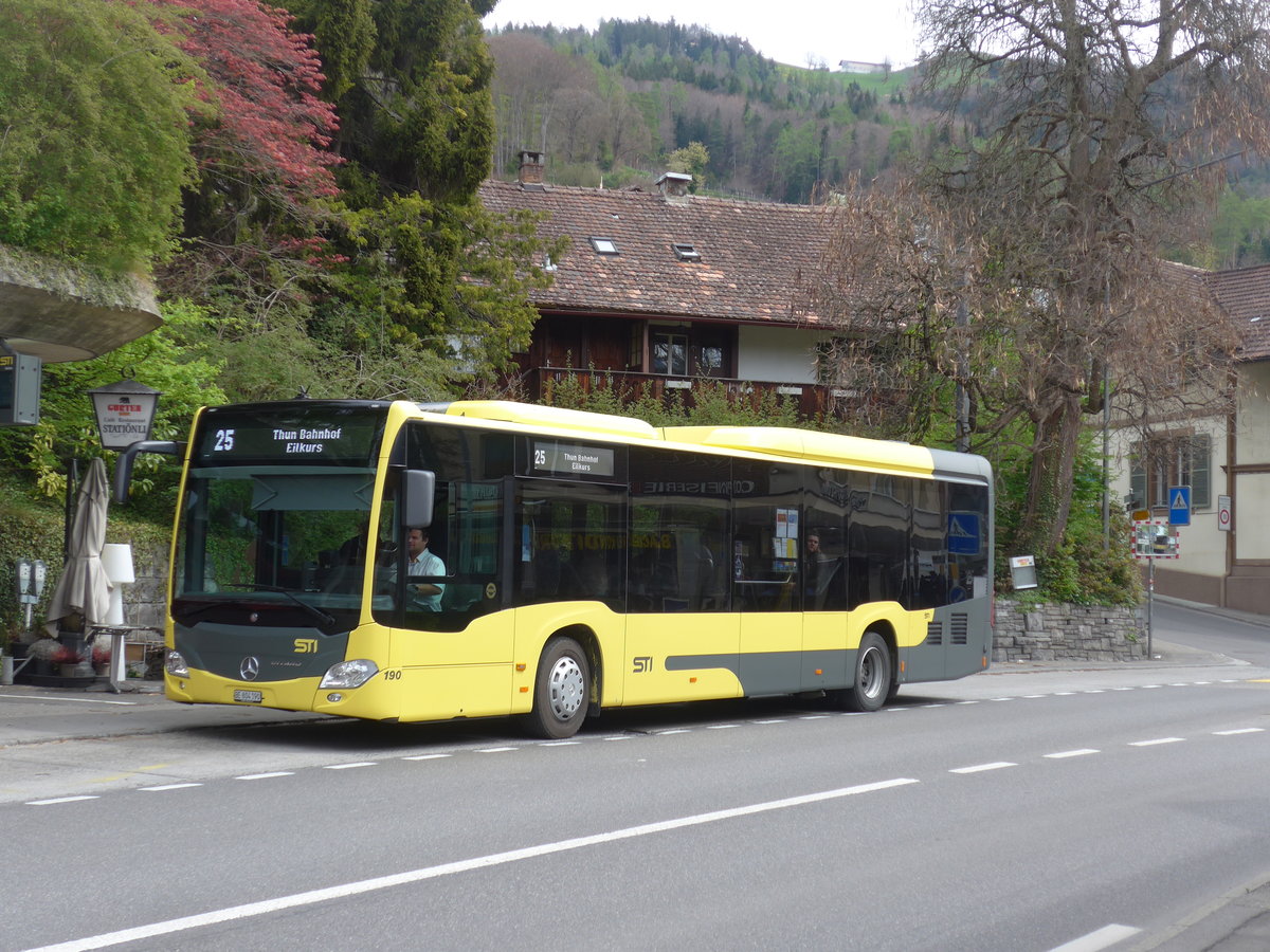 (203'853) - STI Thun - Nr. 190/BE 804'190 - Mercedes am 21. April 2019 in Oberhofen, Dorf