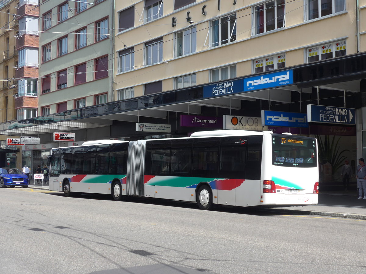 (203'906) - ASm Langenthal - Nr. 45/BE 703'518 - MAN am 22. April 2019 beim Bahnhof Biel