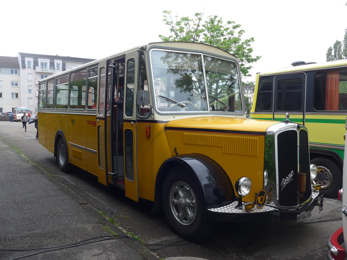 (204'012) - Aus der Schweiz: CarPostal Ouest - VD 504'161 - Berna/R&J (ex Fuchser, Aegerten; ex Wohlgemuth, Hochwald) am 26. April 2019 in Haguenau, Parkplatz