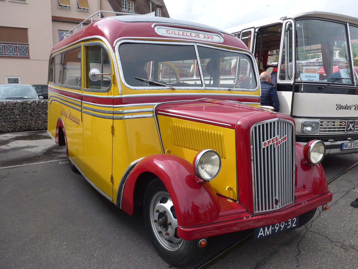 (204'020) - Aus Holland: Spierings, Rijkevoort - AM-99-32 - Opel (ex Gilleleje, DK-Selskabsbus) am 26. April 2019 in Haguenau, Parkplatz