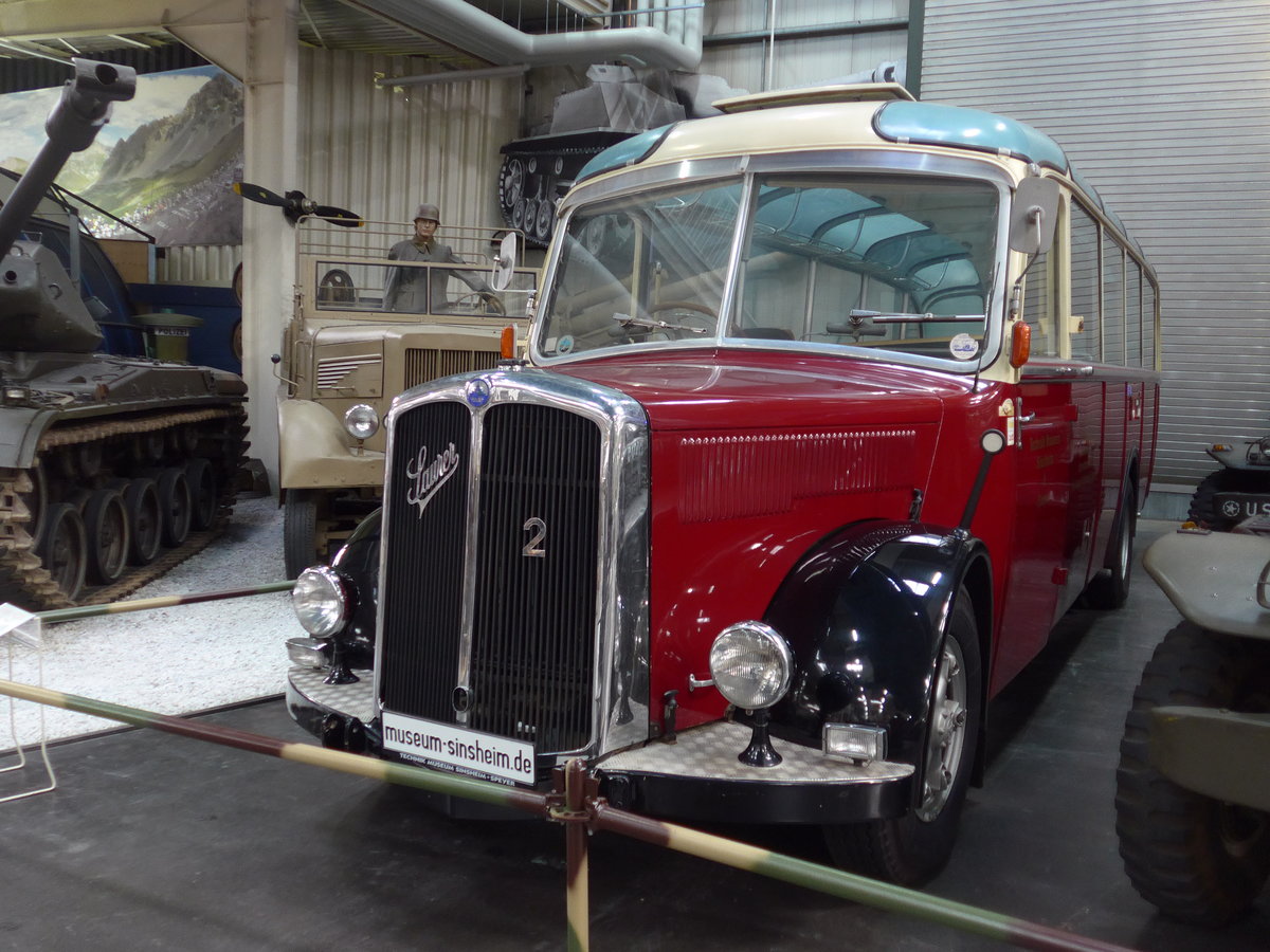 (205'023) - Museum, Sinsheim - Nr. 2 - Saurer/R&J (ex Renndienst-Fahrzeug; ex Solr&Fontana, Ilanz) am 13. Mai 2019 in Sinsheim, Museum