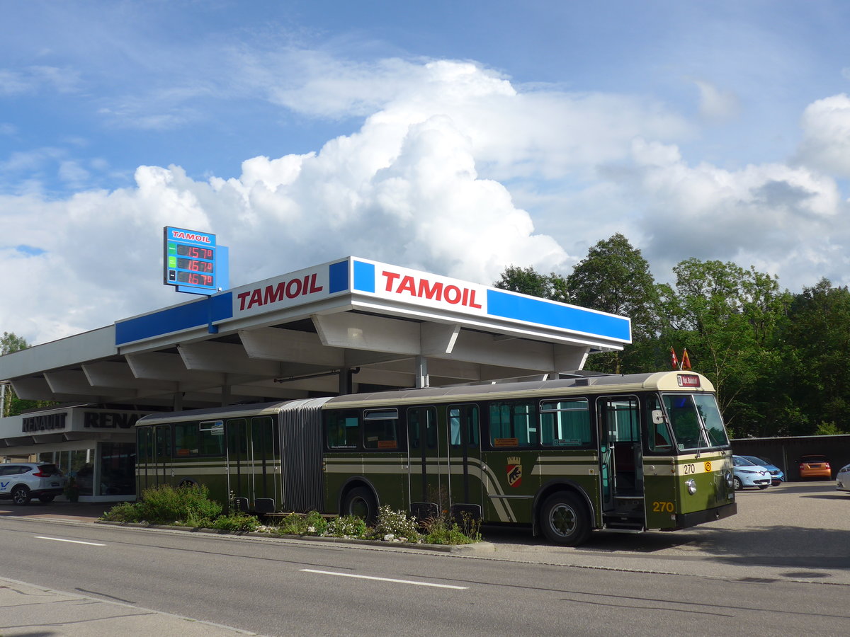 (206'622) - SVB Bern (Bernmobil historique) - Nr. 270/BE 113'270 - FBW/SWS-Gangloff am 22. Juni 2019 in Langnau, Sonnweg